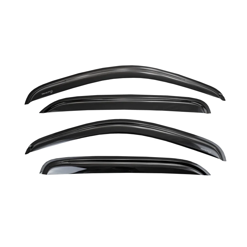 TrailFX Side Window Deflector Tape-On Smoke Acrylic Set of 4 Model 4536H