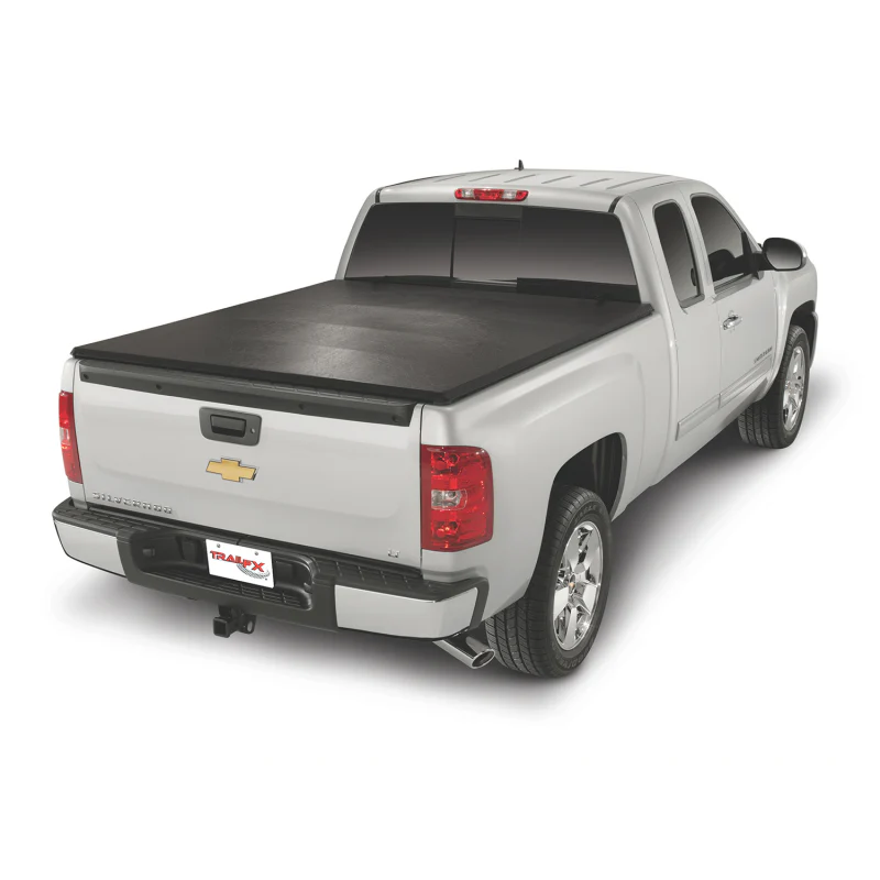 TrailFX Soft Folding Tonneau Cover Black Vinyl With Aluminum Rails Model TFX4008