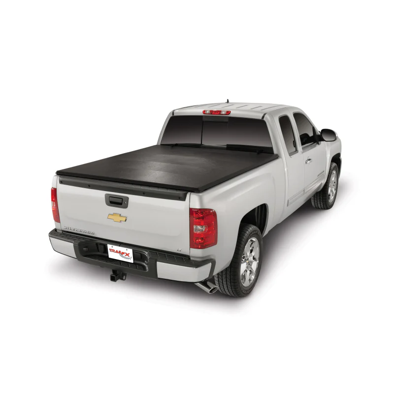 TrailFX Soft Tri-Fold Tonneau Cover Black Vinyl Aluminum Rails Model TFX1006 - Image 2
