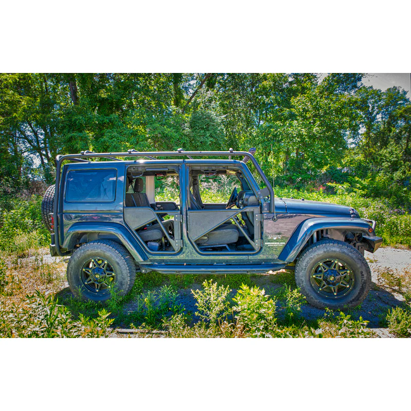 TrailFX Tubular Full Door Textured Powder Coated Black Steel Set Of 2 Model J051RD - Image 2