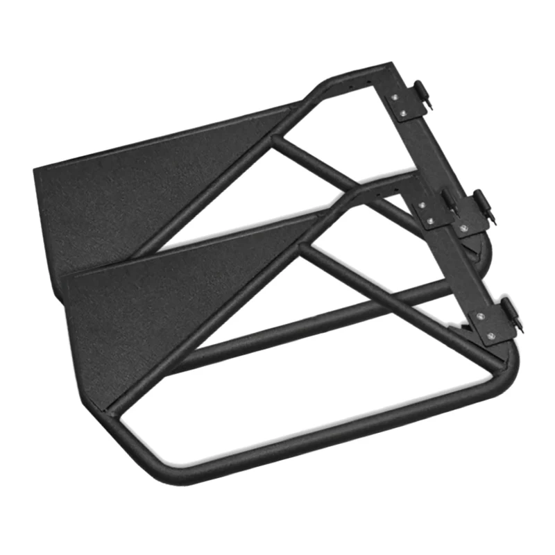 TrailFX Tubular Full Door Textured Powder Coated Black Steel Set Of 2 Model JL04FD