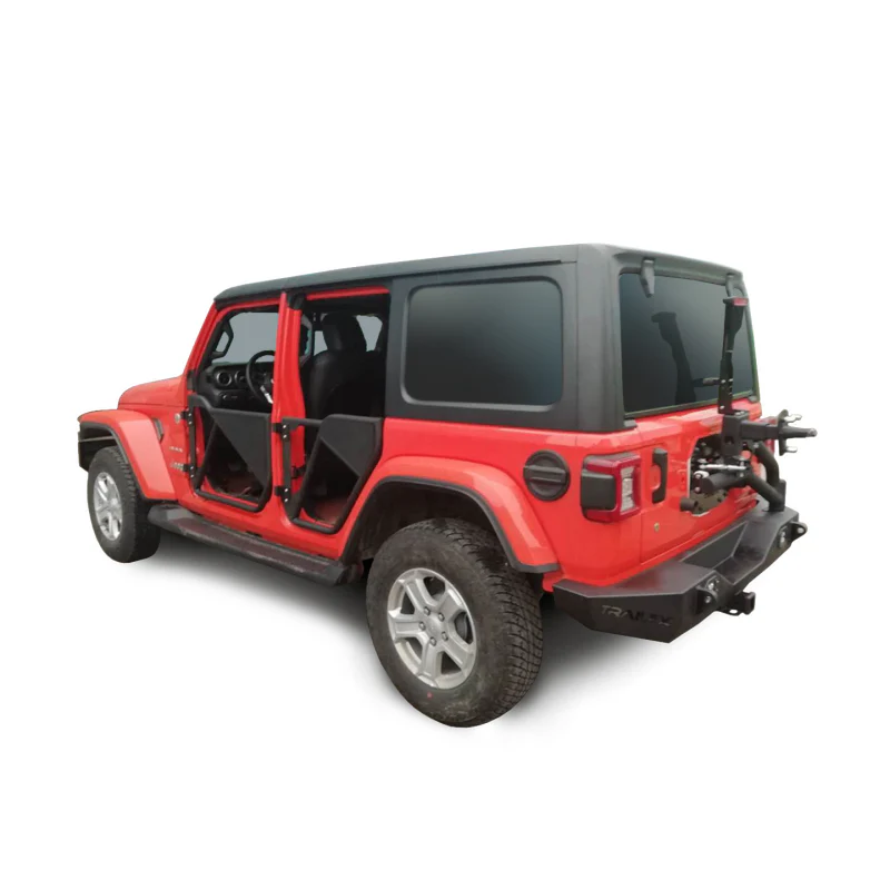 TrailFX Tubular Full Door Textured Powder Coated Black Steel Set Of 2 Model JL04FD - Image 2