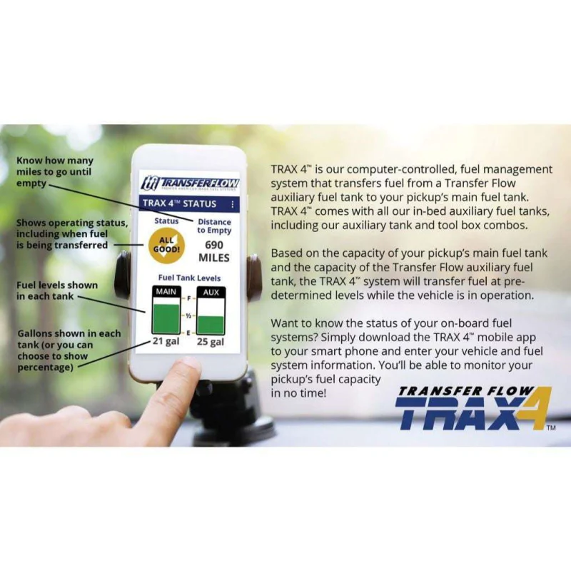 Transfer Flow 37 Gallon In-Bed Auxiliary Diesel Fuel Tank System - TRAX 4 Model 0800116180 - Image 9