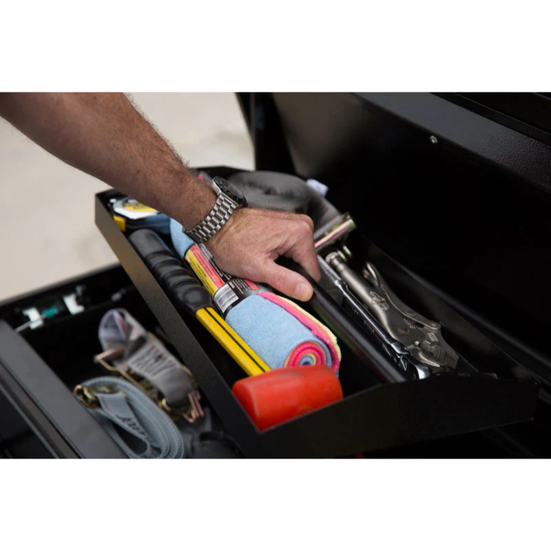 Truck Covers USA American Work Cover - Full Size Toolbox and Hard Rectractable Roll-up Combination Model CRT404 - Image 3