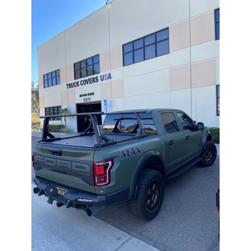 Truck Covers USA American Rack System HD With Yakima Tracks w/Track Caps Pre-Installed on top of Cover Side Rails Model AX-530 - Image 6