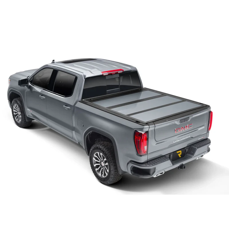 UnderCover Fusion Hard Folding 2019 (New Body Style)-2025 Chevy Silverado/GMC Sierra 1500 5' 10" Bed with or without MultiPro Tailgate - Paint Code G1W Abalone White Model AR12022L-G1W