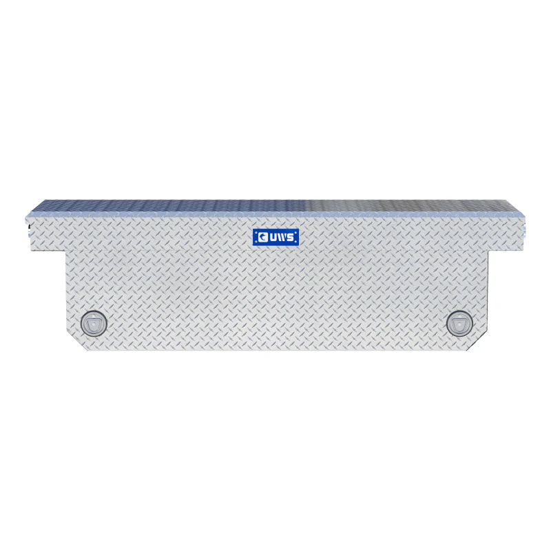UWS  72" Bright Aluminum Deep Angled Push Button Crossover Truck Tool Box Model TBSD-72-A-PB - Image 3