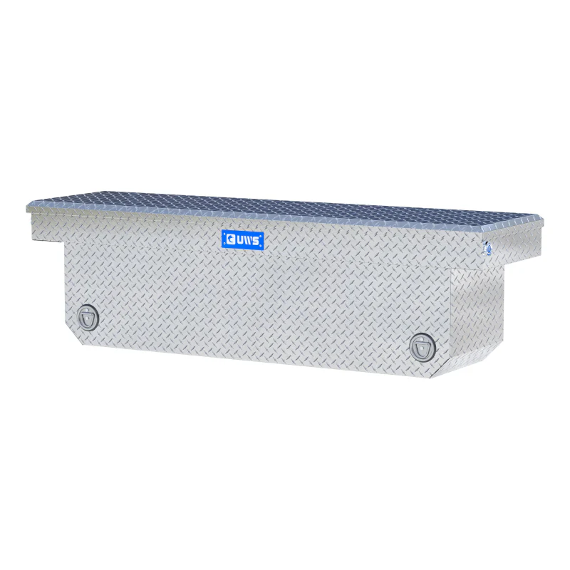 UWS  72" Bright Aluminum Deep Angled Push Button Crossover Truck Tool Box Model TBSD-72-A-PB - Image 4