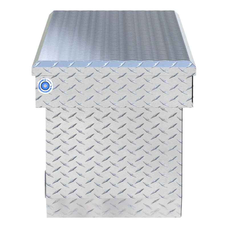 UWS  72" Bright Aluminum Deep Angled Push Button Crossover Truck Tool Box Model TBSD-72-A-PB - Image 6