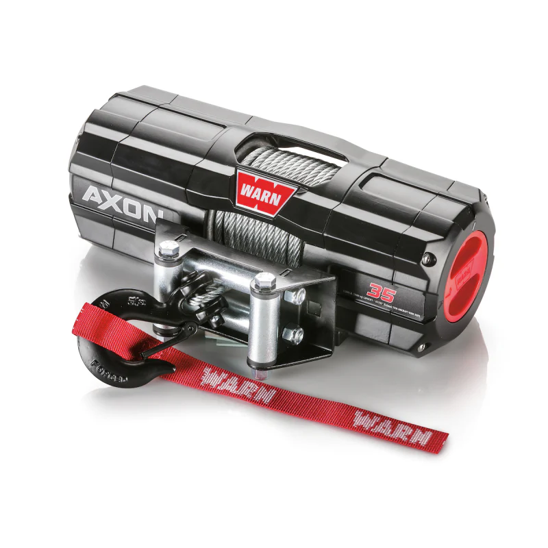 Warn AXON Plow Mode 35 Powersports Winch 50" Of 7/32 Steel Rope With Black Hook Model 110235 - Image 2