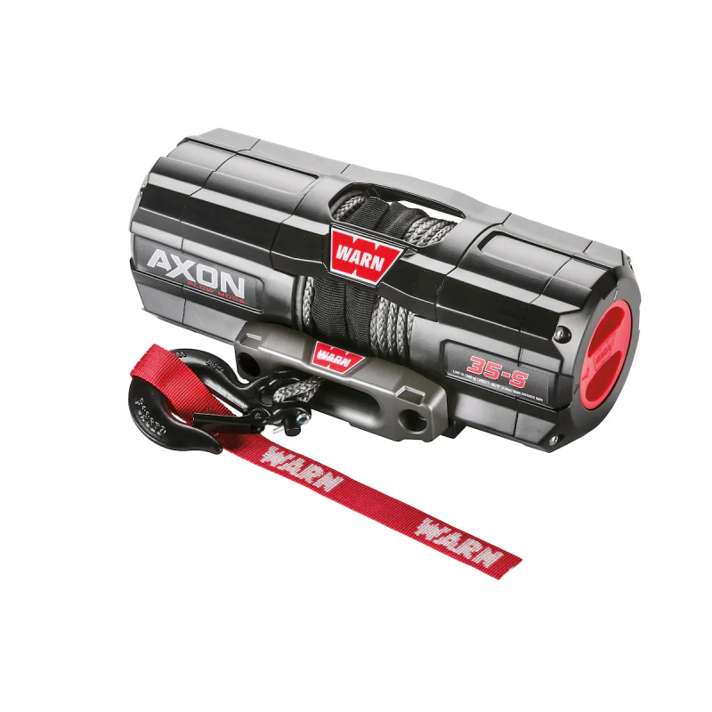 Warn AXON Plow Mode 35-S Powersports Winch 50" Of 3/16 Spydura Synthetic Rope With Black Hook Model 110230 - Image 2