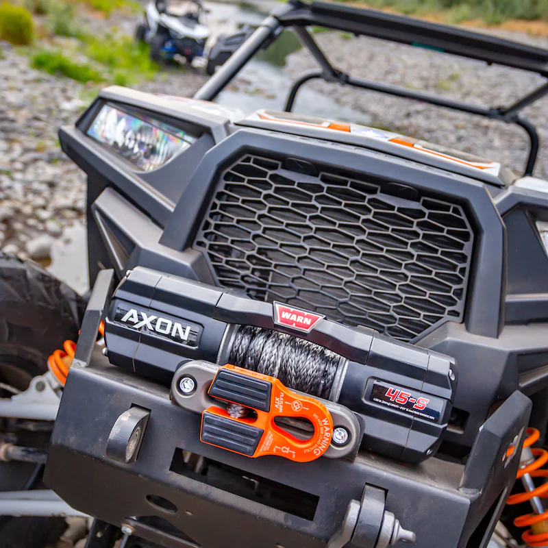 Warn AXON Plow Mode 45-S Powersports Winch 4500 Pull Capacity 50" Of 1/4 Spydura Synthetic Rope With Black Hook Model 110240 - Image 2