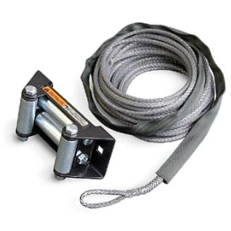 Warn Synthetic Rope 5/32" (3.9Mm) X 50' (15.2M) And Roller Fairlead Kit Model 72495