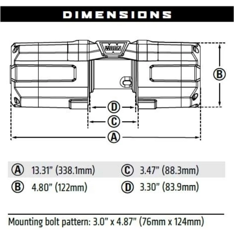 Warn Axon 35 Steel Rope Winch Model 101135 - Image 4