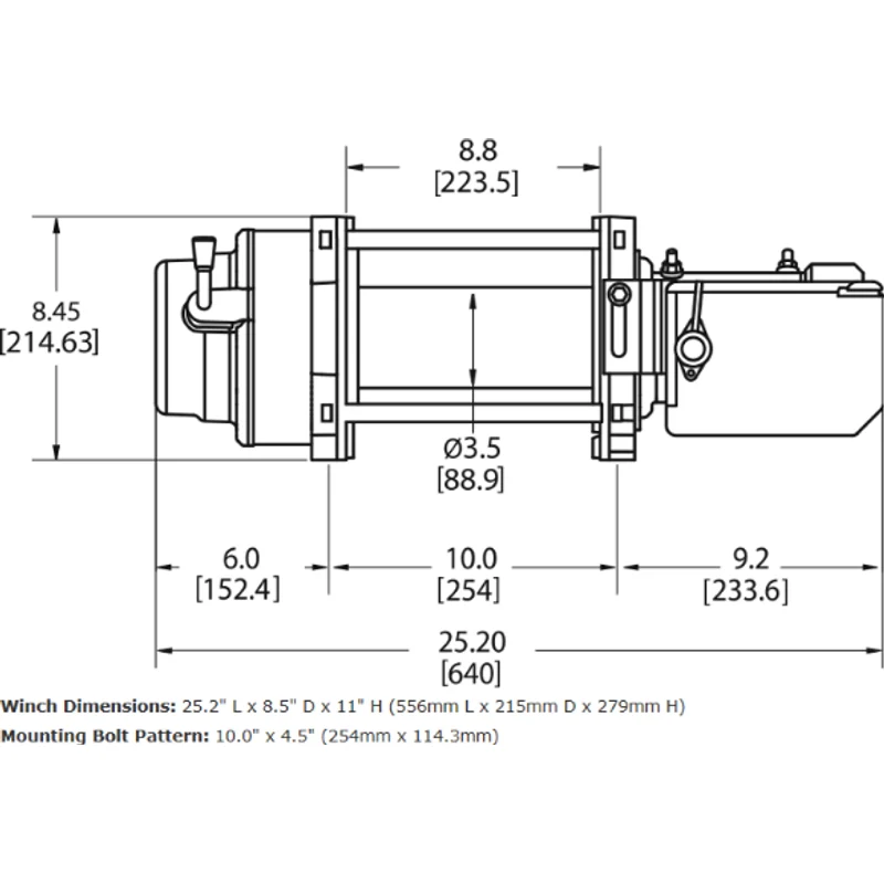 Warn M15-S Heavyweight Winch, Pull Capacity 15,000 lb, 80 Feet Of Spydura Synthetic Rope Model 97730 - Image 3