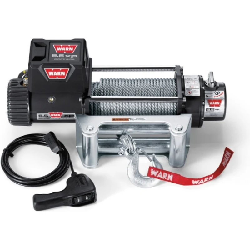 Warn 9.5XP Winch, Pull Capacity 9,500 lb, 100 Feet Steel Rope Model 68500