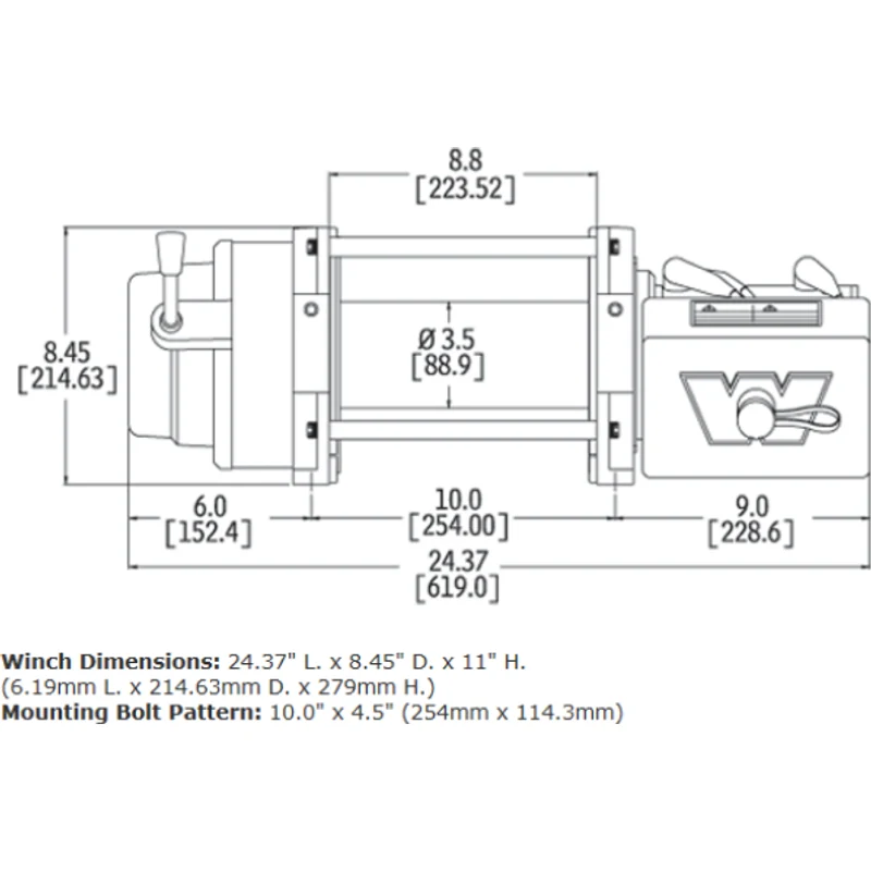 Warn M12 24V Heavyweight Winch With 125 Feet Steel Rope Model 265072 - Image 2
