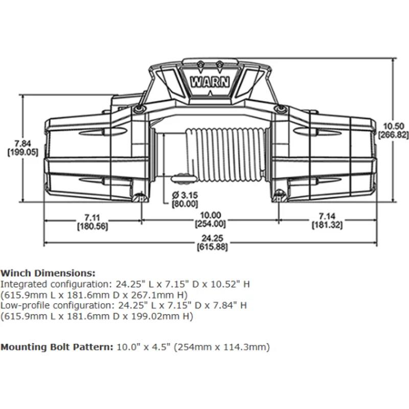 Warn ZEON 12 Platinum Winch, Pull Capacity 12,000 lb, 80 Feet Of Steel Rope Model 92820 - Image 4