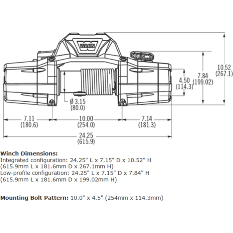 Warn ZEON 8 Winch, Pull Capacity 8,000 lb, 100 Feet Of Steel Rope Model 88980 - Image 2