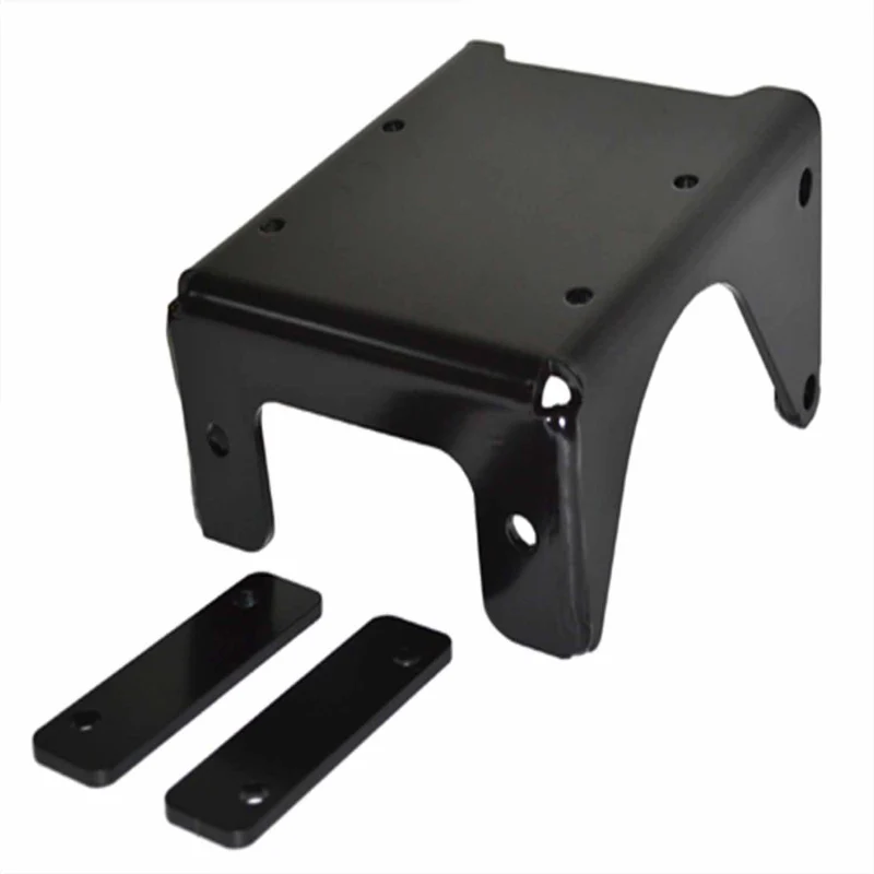 Warn Winch Mount For Polaris Steel Powder Coated Black Model 87714