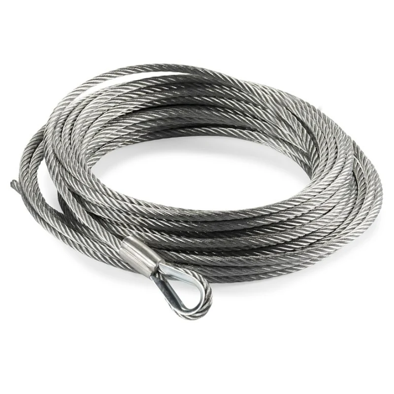 Warn Winch Rope 4500 Pound Capacity 1/4 Inch Diameter X 50 Ft Steel Gray Model 111382