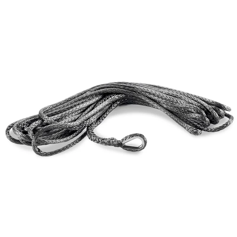 Warn Winch Rope 4500 To 6000 Pound Capacity 1/4 Inch Diameter X 50 Ft Synthetic Gray Model 111381