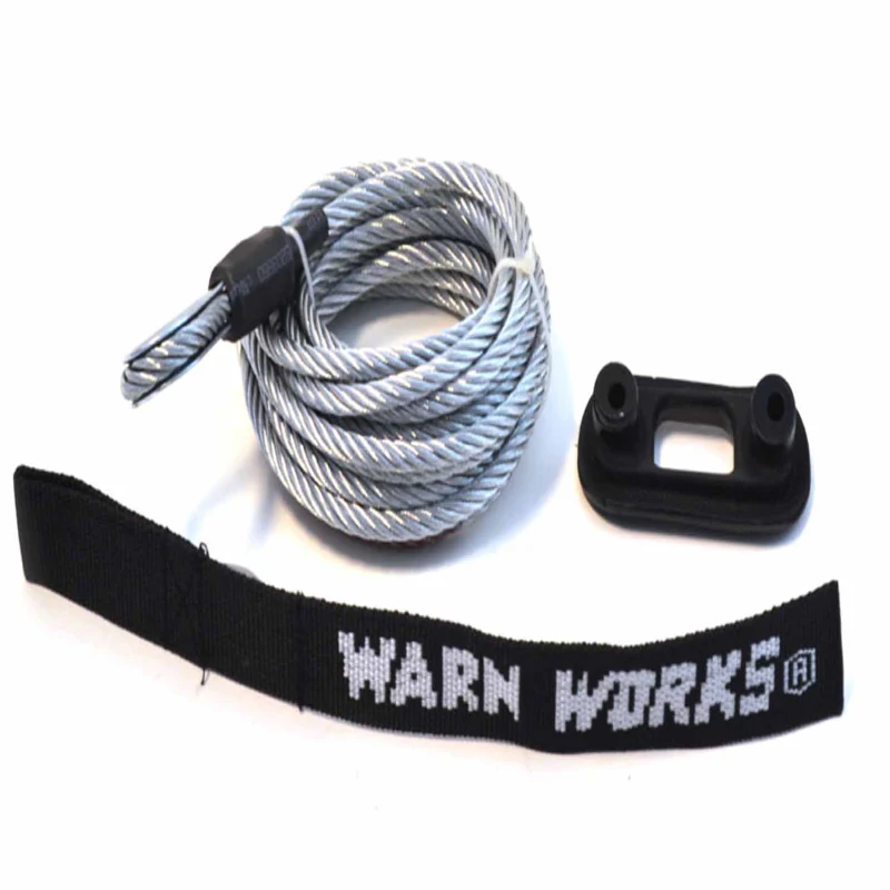 Warn Galvanized Steel Rope For Pullzall 7/32 Inch Diameter X 15 Feet Length Model 76065