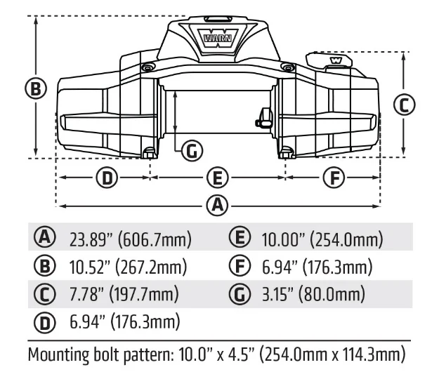 Warn Zeon XD 12-S Pull Capacity 12,000 lb, With 80' Of 3/8' Spydura Pro Synthetic Rope Model 110012 - Image 6