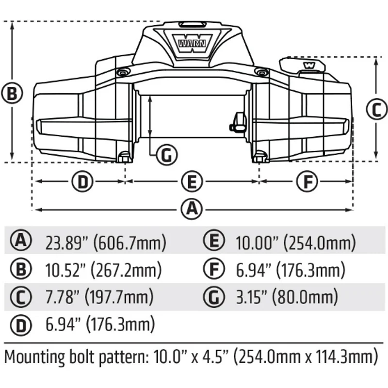Warn Zeon XD 10-S Pull Capacity 10,000 lb, With 100' Of 3/8' Spydura Synthetic Rope Model 110010 - Image 7