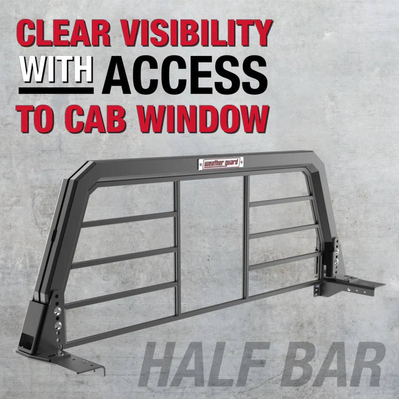 Weather Guard Half Bar Headache Rack Black Aluminum Model 11908-52-01 - Image 2