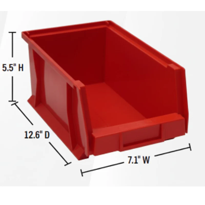 Weather Guard Red Bins, 6in x 7.1in x 13.2in, (6 pack) Model 9855-7-02 - Image 5
