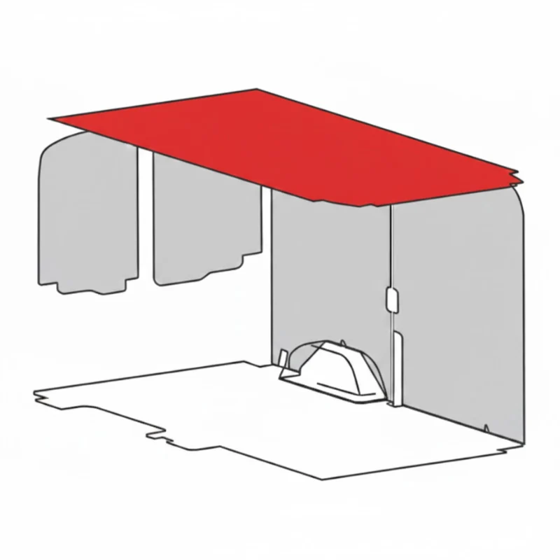 Welfit 2014-Current For Ford Transit 148 Wheelbase Mid Roof Ceiling Liner Kit Insulated Model 29314 - Image 4