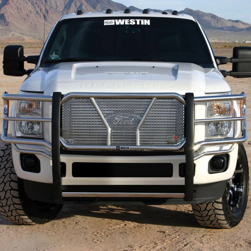Westin HDX 1-Piece Grille Guard Polished Stainless Steel Model 57-2370 - Image 4