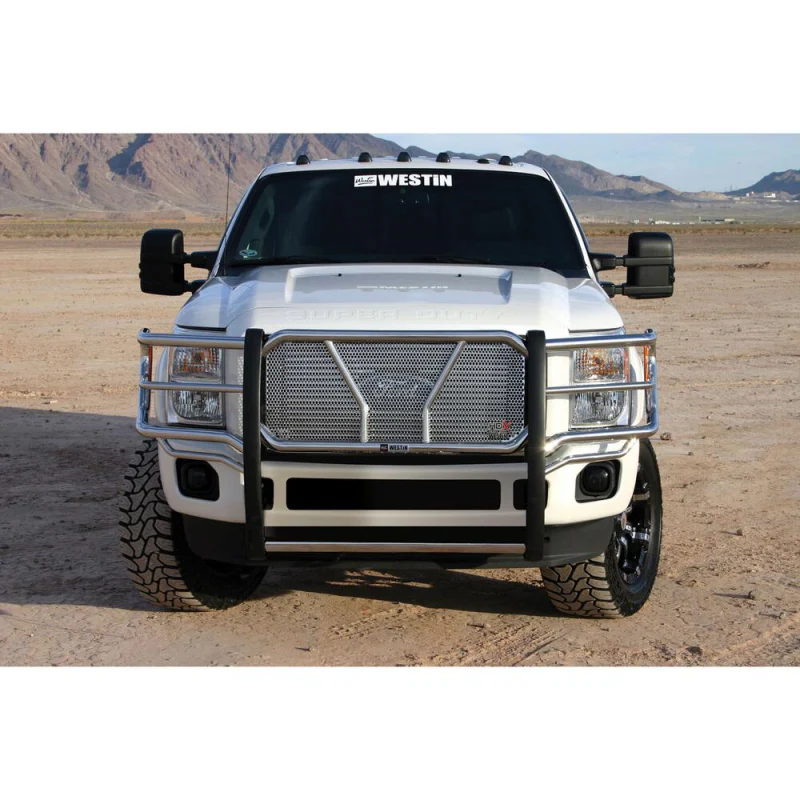 Westin HDX 1-Piece Grille Guard Polished Stainless Steel Model 57-2370 - Image 5