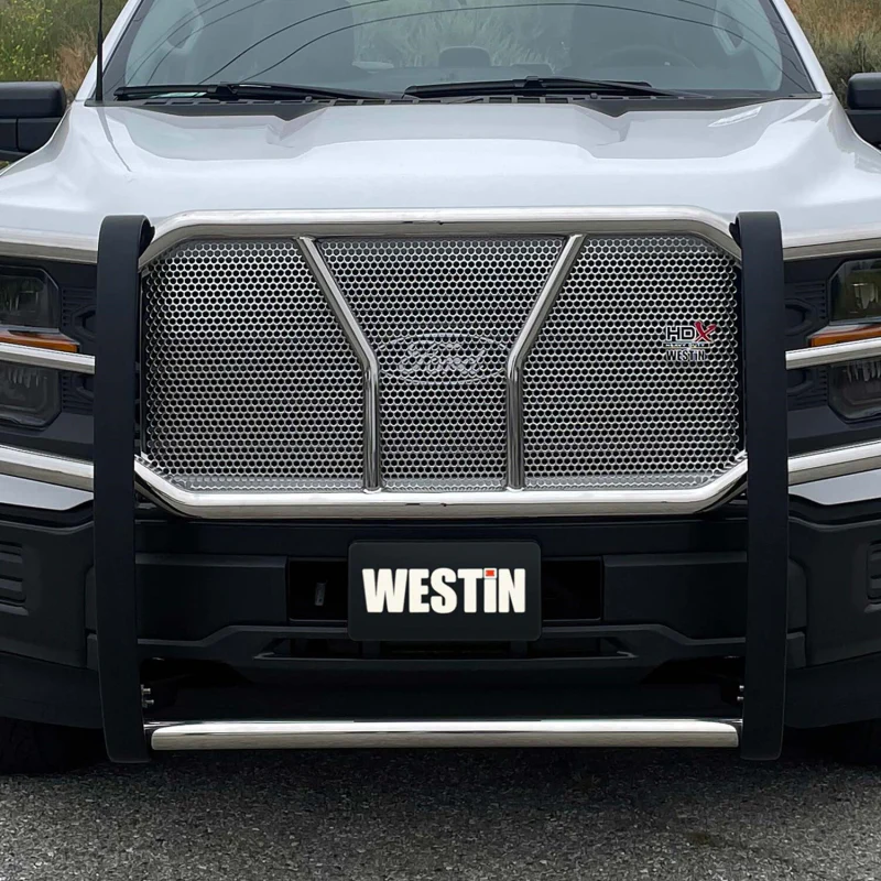 Westin HDX 1-Piece Grille Guard Stainless Steel Model 57-4060 - Image 4