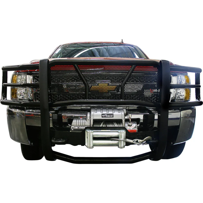 Westin HDX 1-Piece Winch Mount Grille Guard Black Steel Model 57-92275 - Image 2