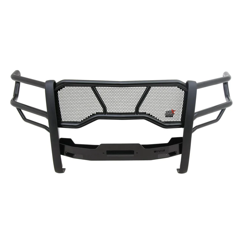 Westin HDX 1-Piece Winch Mount Grille Guard Black Steel Model 57-92505 - Image 3
