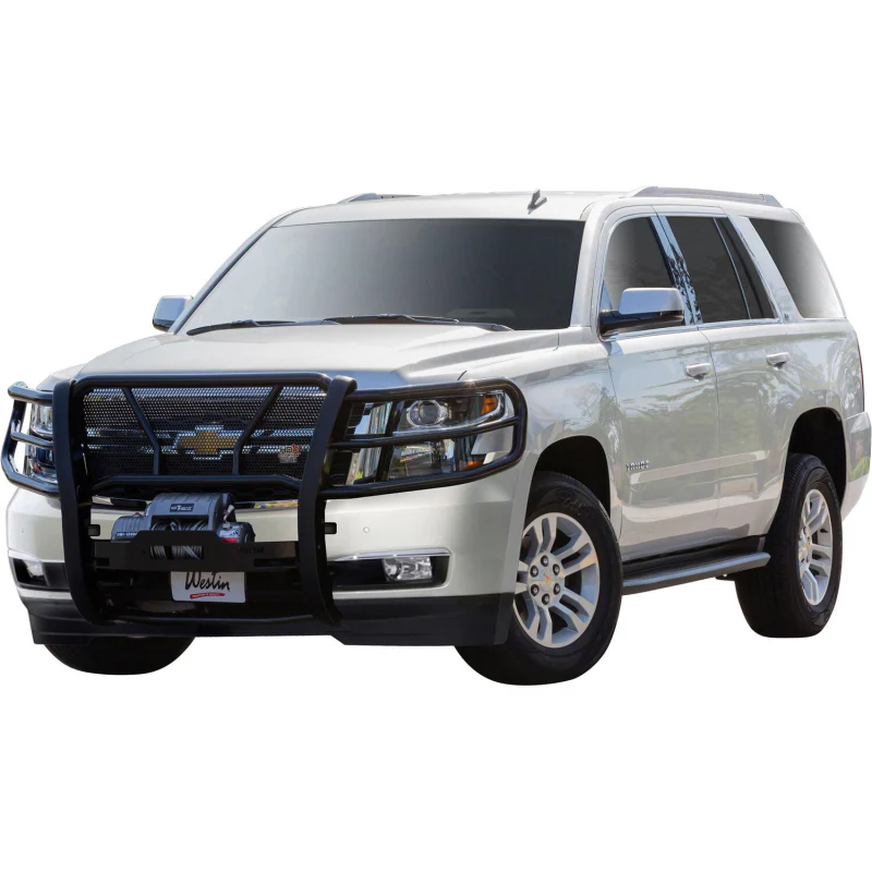 Westin HDX 1-Piece Winch Mount Grille Guard Black Steel Model 57-93805 - Image 4