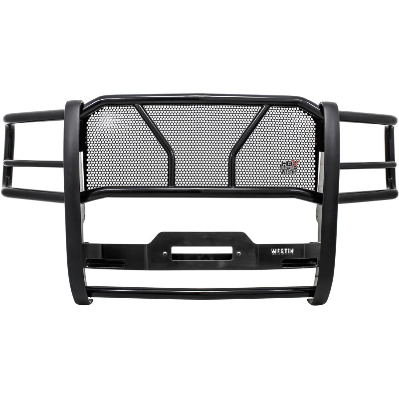 Westin HDX 1-Piece Winch Mount Grille Guard Black Steel Model 57-93875 - Image 3