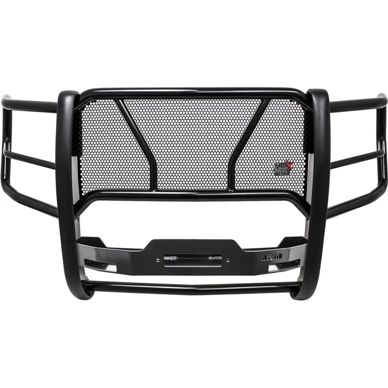 Westin HDX 1-Piece Winch Mount Grille Guard Black Steel Model 57-93905 - Image 3