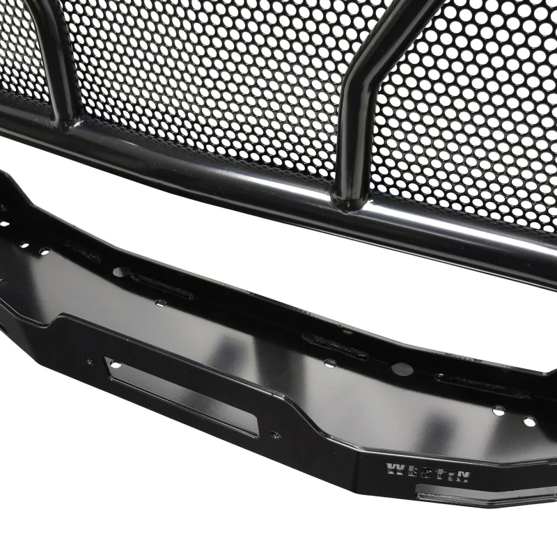 Westin HDX 1-Piece Winch Mount Grille Guard Black Steel Model 57-94015 - Image 6