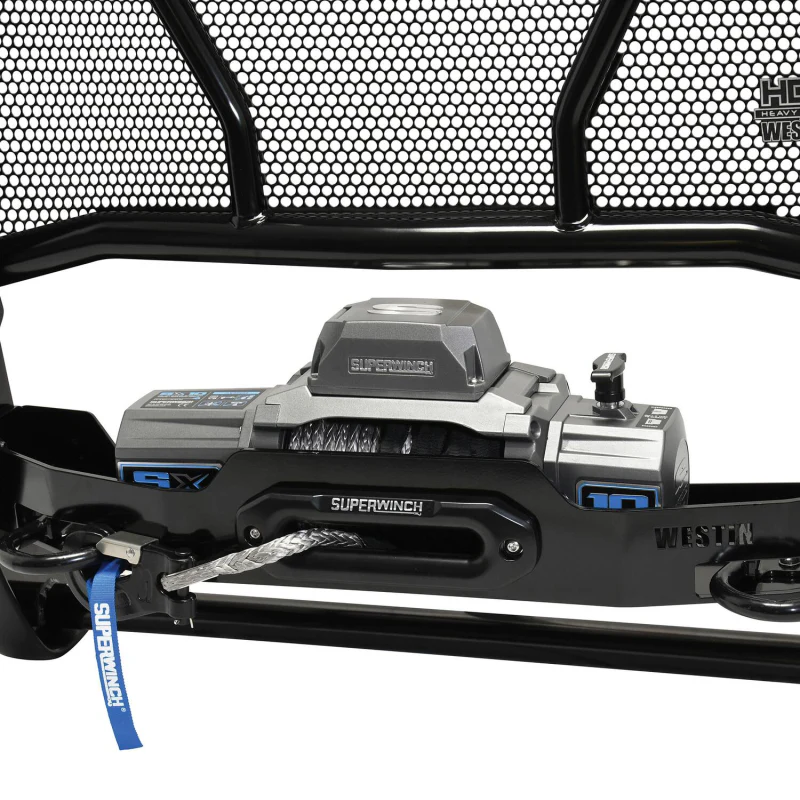 Westin HDX 1-Piece Winch Mount Grille Guard Black Steel Model 57-94065 - Image 6