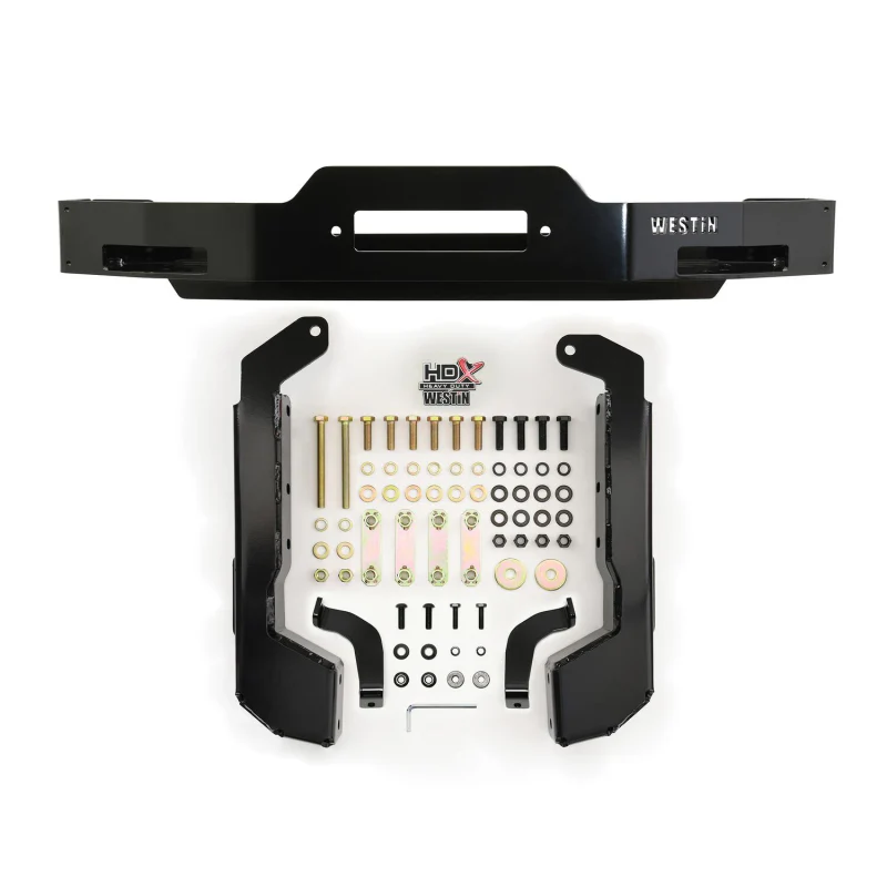 Westin HDX 1-Piece Winch Mount Grille Guard Black Steel Model 57-94065 - Image 7
