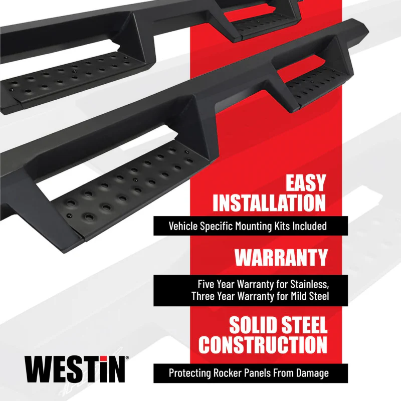 Westin HDX Drop Side Steps Textured Black For Super Cab Model 56-14145 - Image 7