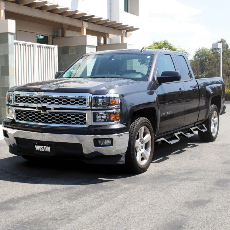 Westin HDX Drop Wheel to Wheel Side Steps Textured Black Stainless Steel For Double Cab Model 56-5345952 - Image 4