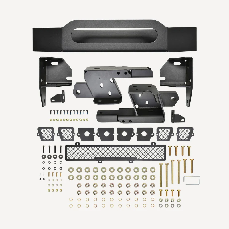 Westin Pro-Series Winch Mount Front Bumper Textured Black Steel Model 58-411005 - Image 7