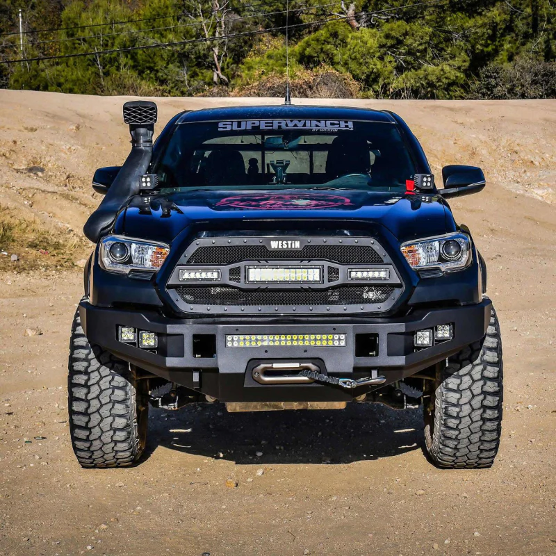 Westin Pro-Series Winch Mount Front Bumper Textured Black Steel Model 58-411045 - Image 4