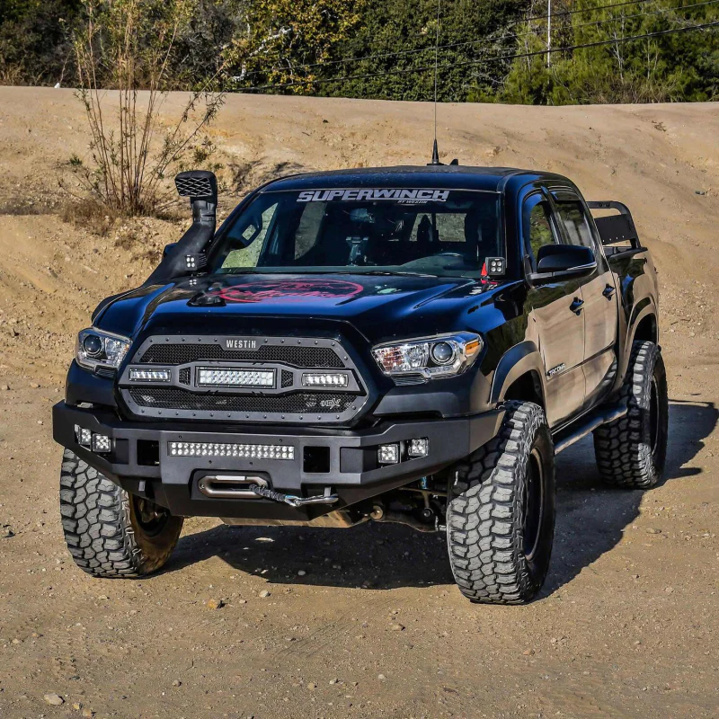 Westin Pro-Series Winch Mount Front Bumper Textured Black Steel Model 58-411045 - Image 5
