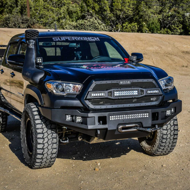 Westin Pro-Series Winch Mount Front Bumper Textured Black Steel Model 58-411045 - Image 8
