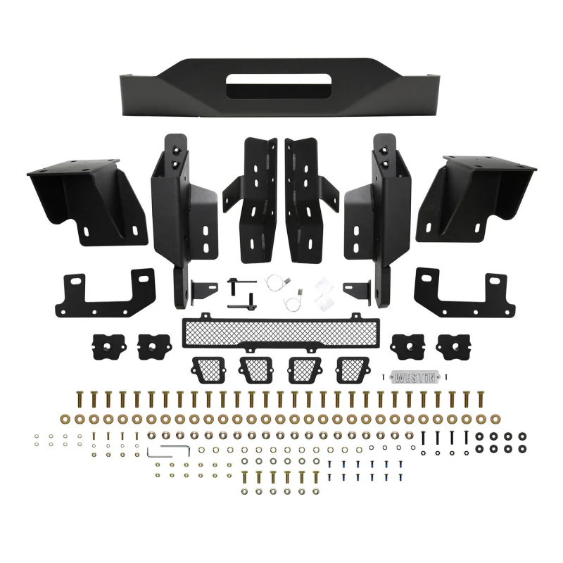 Westin Pro-Series Winch Mount Front Bumper Textured Black Steel Model 58-411165 - Image 9